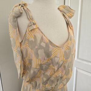 Tory Burch Yellow and Cream Maxi Dress